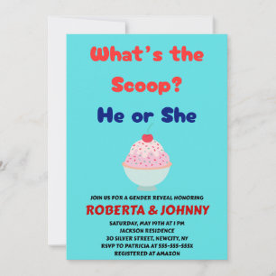 Invitación ¿Cuál es la Fiesta de Revelación de Género Scoop