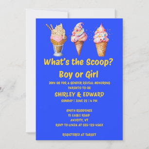 Invitación ¿Cuál es la Fiesta de Revelación de Género Scoop