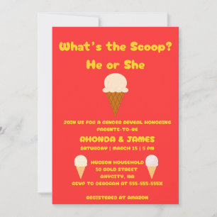 Invitación ¿Cuál es la Fiesta de Revelación de Género Scoop