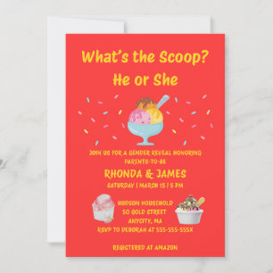 Invitación ¿Cuál es la Fiesta de Revelación de Género Scoop