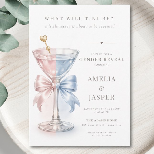 Invitación ¿Cuál Será Tini Revelación de Género Simple (Subido por el creador)