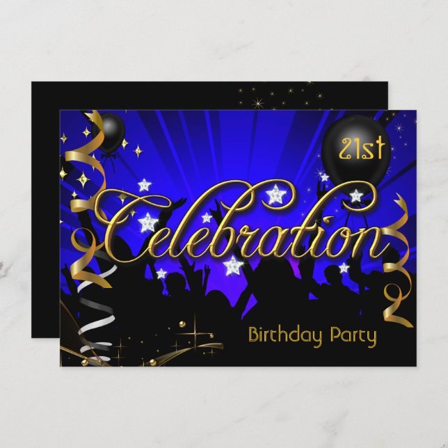 Invitación Cualquier adolescente o adulto mayor que celebra s (Anverso / Reverso)