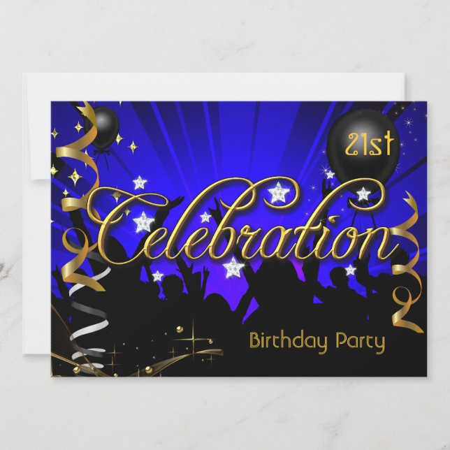 Invitación Cualquier adolescente o adulto mayor que celebra s (Anverso)