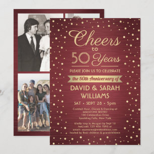 Invitación Cualquier aniversario de bodas Feliz cumpleaños Br