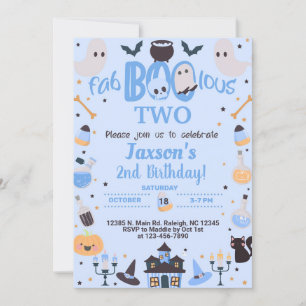 Invitación CUALQUIER AÑO Fab-boo-lous Halloween niño invitado