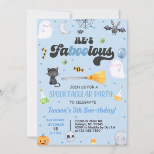 Invitación CUALQUIER AÑO Fabuloso niño de Halloween con invit