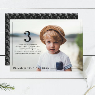 Invitación Cualquier año Fiesta de cumpleaños con foto simp