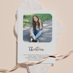 Invitación Cualquier año Fiesta de cumpleaños con foto simp
