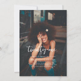 Invitación Cualquier año | Fiesta simple de cumpleaños de la 