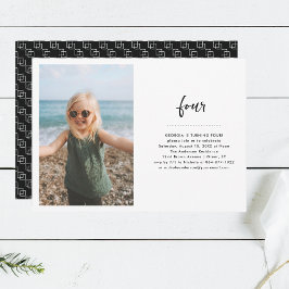 Invitación Cualquier año | Fiesta simple de cumpleaños de la 