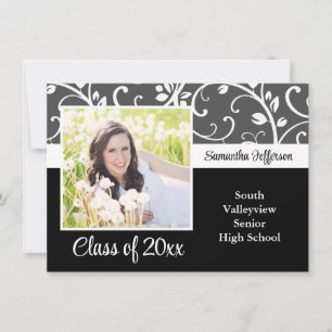 Invitación Cualquier año~ Graduación de fotos de vinos blanco