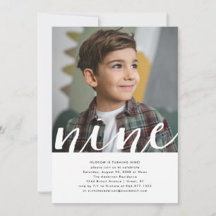 Invitación Cualquier año Sencilla fiesta de cumpleaños con