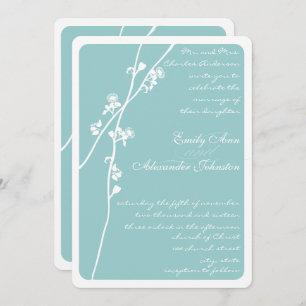 Invitación Cualquier Boda de bifurcación de flores silvestres