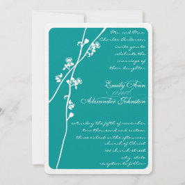Invitación Cualquier Boda de bifurcación de flores silvestres