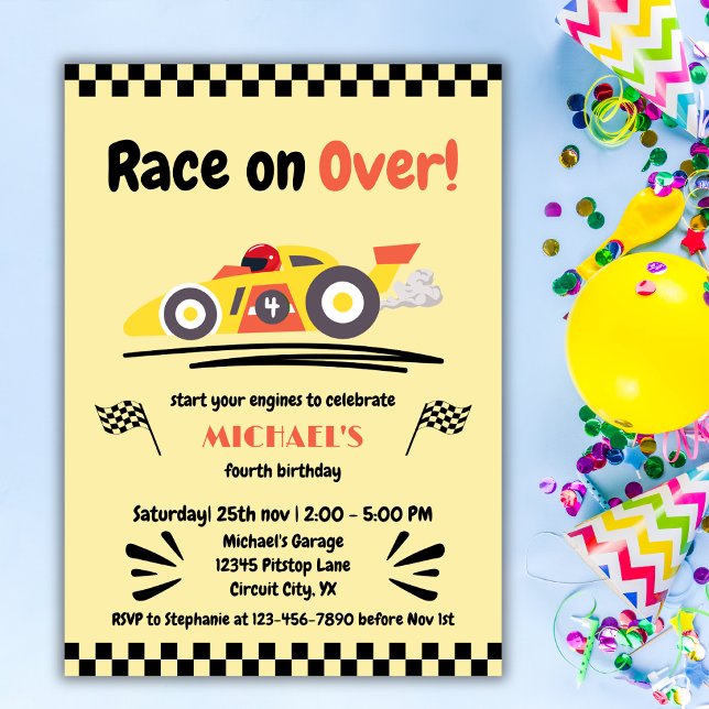 Invitación Cualquier carrera de cumpleaños por un auto de raz (Subido por el creador)
