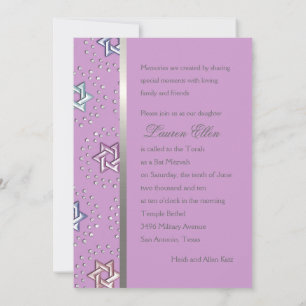 Invitación Cualquier color mural de plata de Mitzvah