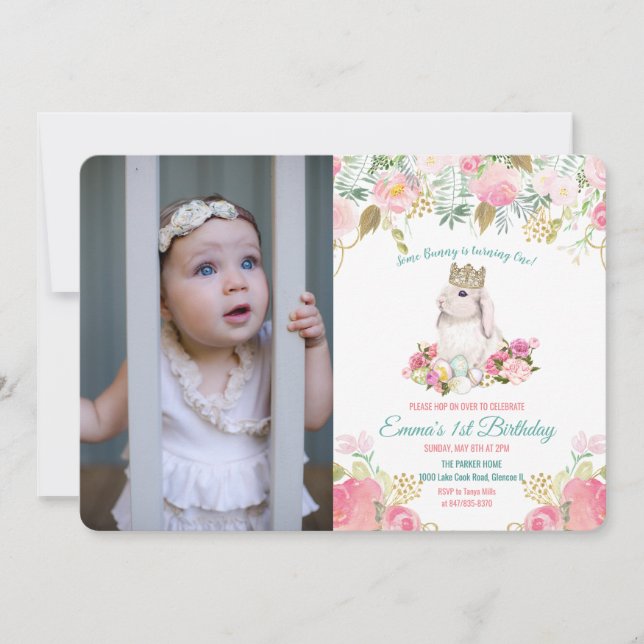 Invitación CUALQUIER EDAD - Algunos conejitos invitan a la fo (Anverso)