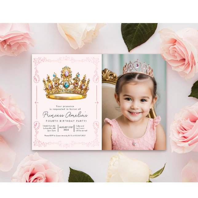Invitación CUALQUIER EDAD - Cumpleaños de Hada Princesa Coron (Subido por el creador)