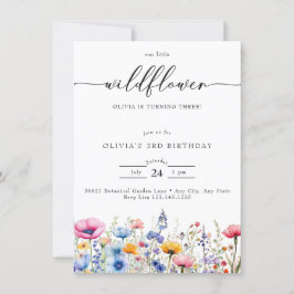 Invitación Cualquier edad | Cumpleaños de las Flores Silvestr