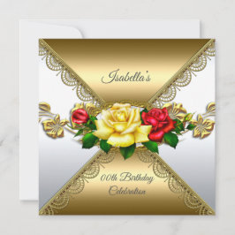 Invitación Cualquier edad Fiesta de cumpleaños Rosas rojas de