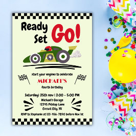 Invitación Cualquier Edad Juego Listo Para Cumpleaños Ir Coch