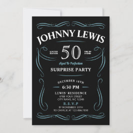 Invitación Cualquier Edad Sorpresa con tema Whiskey 50 cumple