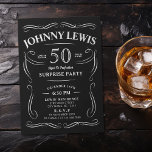 Invitación Cualquier Edad Sorpresa con tema Whiskey 50 cumple<br><div class="desc">Inspirada en la clásica etiqueta de whisky,  esta divertida invitación de cumpleaños adulta,  de edad muy avanzada,  es genial para el 30,  40,  50,  60,  70,  80,  90 o cualquier otra fiesta de cumpleaños,  fiesta sorpresa o cualquier otra ocasión. Personalizado con su propio texto e información fiesta.</div>