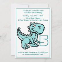 Cualquier Edad Verde azulada T Rex Dinosaur Birday