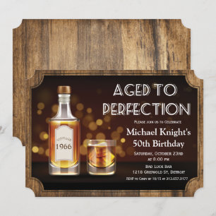 Invitación CUALQUIER EDAD - Whisky de Cumpleaños Envejecido a
