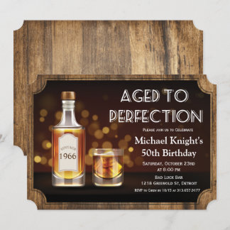 Invitación CUALQUIER EDAD - Whisky de Cumpleaños Envejecido a