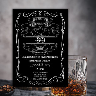 Invitación Cualquier Etiqueta Whiskey de Edad 60 Fiesta de Cu