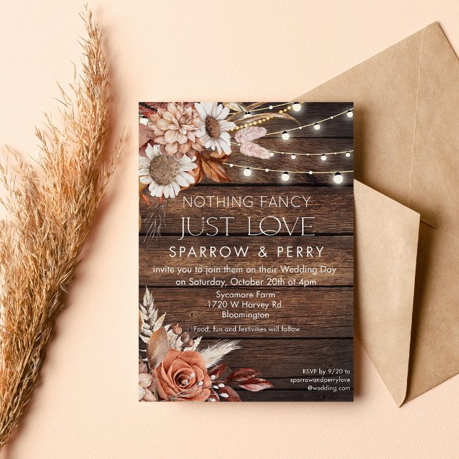 Invitación Cualquier evento - Nada elegante, solo amor rústic (Subido por el creador)