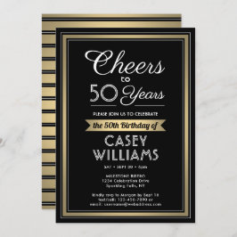 Invitación CUALQUIER Fiesta de cumpleaños con saludos negros,