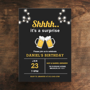 Invitación Cualquier fiesta de cumpleaños de beers de sorpres