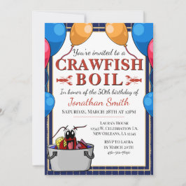 Invitación Cualquier fiesta de cumpleaños de Crawfish Edad