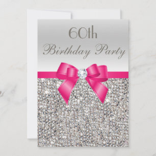 Invitación Cualquier fiesta de cumpleaños de edad Silver secu