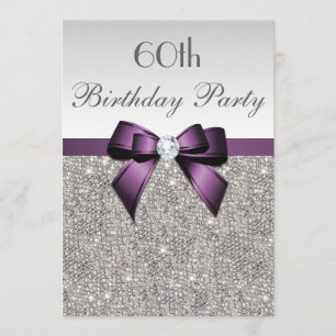 Invitación Cualquier fiesta de cumpleaños de edad Silver secu