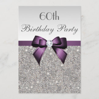 Invitación Cualquier fiesta de cumpleaños de edad Silver secu