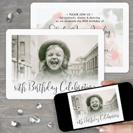 Invitación CUALQUIER Fiesta de guión moderno de cumpleaños 2