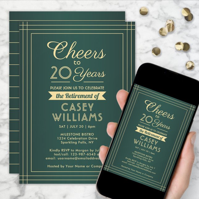Invitación CUALQUIER Fiesta de Jubilación número vitorea verd (Subido por el creador)