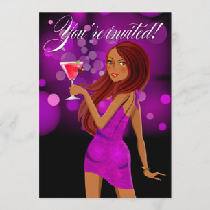 Invitación Cualquier Fiesta propósito Celebración púrpura