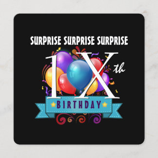 Invitación Cualquier globo de cumpleaños A12WZ que pueda caus