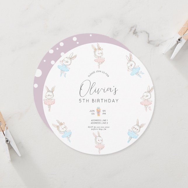 Invitación Cualquier Navidad de edad temática nutcracker cump (Anverso/Reverso In Situ)