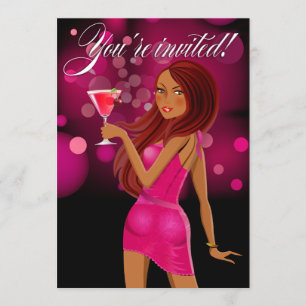 Invitación Cualquier propósito Fiesta celebración fuschia