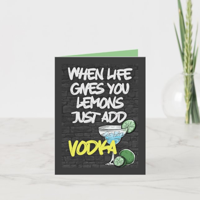 Invitación ¡Cuando la vida te da limón sólo agrega VODKA! Div (Anverso)
