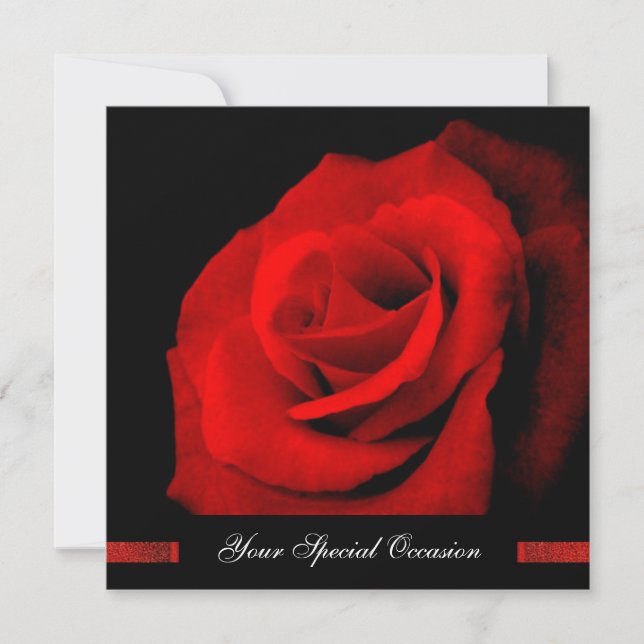 Invitación Cuando Sonríes/Rosa Roja Invita a tu Ocasión (Anverso)