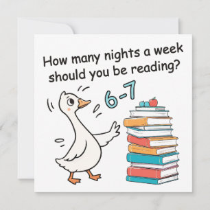 Invitación Cuántas noches a la semana deberías leer 6-7