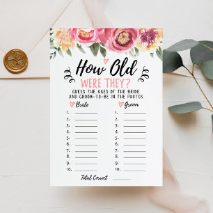 Invitación ¿Cuántos años tenían la Ducha de Novias o la Tarje