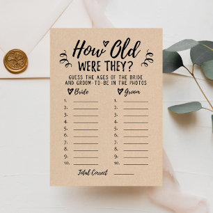 Invitación ¿Cuántos años tenían la Ducha de Novias o la Tarje