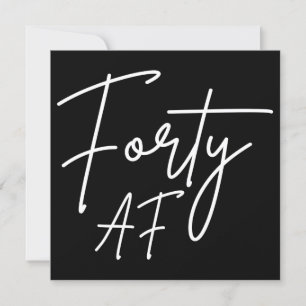 Invitación Cuarenta AF I - Regalo de Cumpleaños